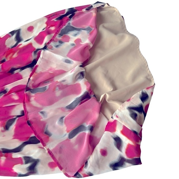 Ann Taylor (LOFT) Pink Floral Print Dress Size 4 - Picture 8 of 10